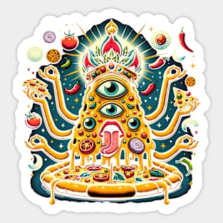 Dizza deity, Funny Pizza Lover Artwork Sticker